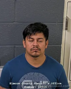 Mugshot of Juan Antonio Franco Morales booked in Elmore County, Idaho on August 19, 2026