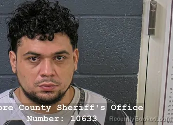 Mugshot of Enderson Dulieth Salazar-Olivares booked in Elmore County, Idaho on August 22, 2026