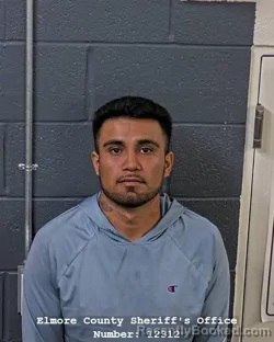 Mugshot of Raul Junior Cortez Cortez booked in Elmore County, Idaho on October 8, 2026