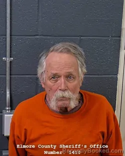 Mugshot of David James Pulliam booked in Elmore County, Idaho on August 25, 2026