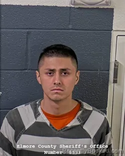 Mugshot of Jose Javier Hernandez booked in Elmore County, Idaho on August 24, 2026