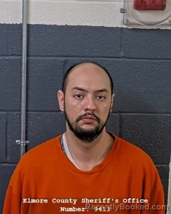 Mugshot of ALEJANDRO DEANDA booked in Elmore County, Idaho on July 24, 2026