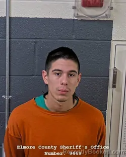 Mugshot of REIVER ROJAS MALPICA booked in Elmore County, Idaho on July 29, 2026