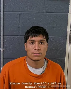 Mugshot of EMILIANO MOSQUEDA ESCALERA booked in Elmore County, Idaho on July 30, 2026