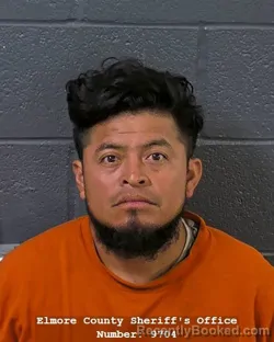 Mugshot of TRANSITO ABIMAEL SUHUL AJANEL booked in Elmore County, Idaho on July 30, 2026