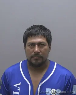 Mugshot of Angel Anibal Guinac Ramirez booked in Alamance County, North Carolina on August 16, 2026