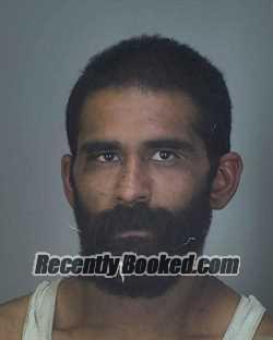 Booking photo from Merced County, California