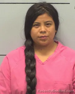 Mugshot of Maybelen Lucero Macario-Ortiz booked in Burke County, North Carolina on August 23, 2026