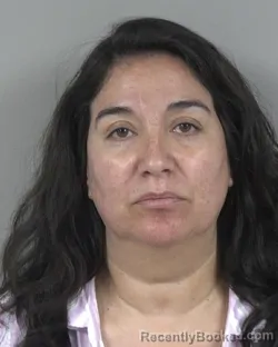 Mugshot of Elizabeth Macarena Vallejos Riveros booked in Cabarrus County, North Carolina on August 10, 2026