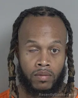 Mugshot of Justan Marcus Lee booked in Cabarrus County, North Carolina on October 14, 2026
