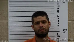 Mugshot of Justin Ray Roberts booked in Cherokee County, North Carolina on May 16, 2026