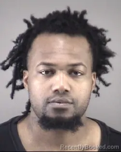 Mugshot of Kiandre Latrell Carr booked in Forsyth County, North Carolina on September 8, 2026