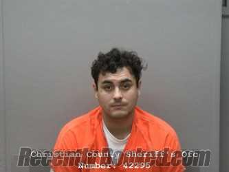 Booking photo from Christian County, Illinois