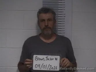 Mugshot of JASON WILLAM BROWN booked in Clay County, Illinois on April 1, 2026