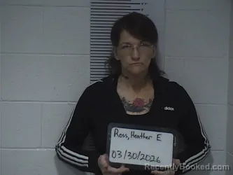 Mugshot of HEATHER ELIZABETH ROSS booked in Clay County, Illinois on March 30, 2026