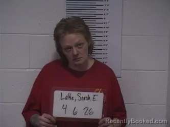 Mugshot of SARAH E LAKE booked in Clay County, Illinois on April 6, 2026