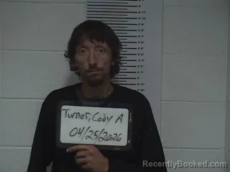 Mugshot of CODY A TURNER booked in Clay County, Illinois on April 25, 2026