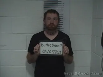 Mugshot of DYLAN J BUTLER booked in Clay County, Illinois on May 7, 2026