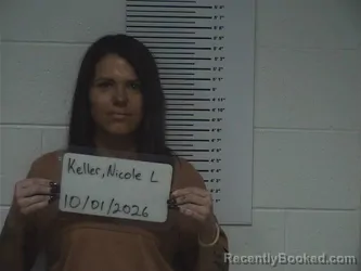 Mugshot of Nicole L Keller booked in Clay County, Illinois on October 1, 2026