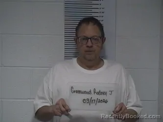 Mugshot of RODNEY J GREENWOOD booked in Clay County, Illinois on March 17, 2026