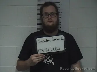 Mugshot of GARION C SHERADEN booked in Clay County, Illinois on April 21, 2026