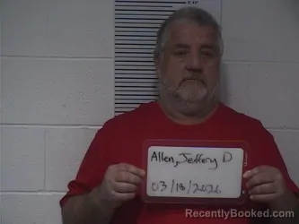 Mugshot of JEFFERY D ALLEN booked in Clay County, Illinois on March 18, 2026