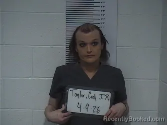 Mugshot of CODY J TAYLOR booked in Clay County, Illinois on April 9, 2026