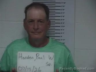 Mugshot of PAUL W Sr HARDEN booked in Clay County, Illinois on July 15, 2026