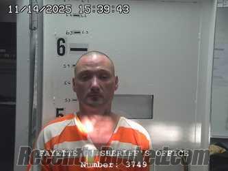 Mugshot of AARON J SHELBY booked in Fayette County, Illinois on July 15, 2026