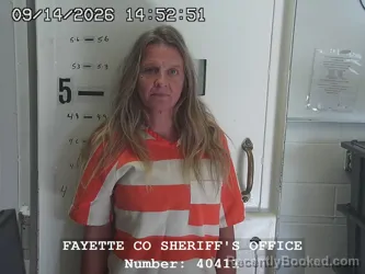 Mugshot of Amy Nicole Kenworthy booked in Fayette County, Illinois on September 14, 2026