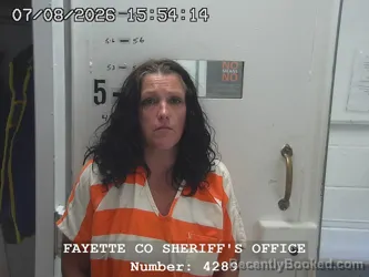 Mugshot of HELEN RENE HOLLINGSEAD booked in Fayette County, Illinois on July 8, 2026