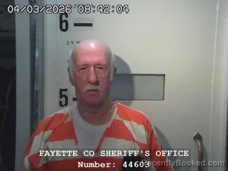 Mugshot of SAMUEL LESLIE LUSBY booked in Fayette County, Illinois on April 3, 2026