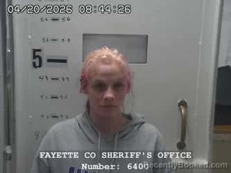 Mugshot of ASHLEY SUZANN PITTENGER booked in Fayette County, Illinois on April 20, 2026