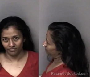 Mugshot of Esther Priyadarshint Talluri booked in Gaston County, North Carolina on May 1, 2026