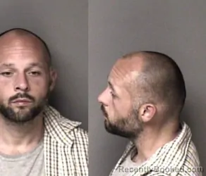Mugshot of Dustin Dwayne Adams booked in Gaston County, North Carolina on May 3, 2026