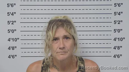 Mugshot of CHRISTINE WOLF booked in Macoupin County, Illinois on July 22, 2026