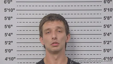 Mugshot of Austin Cram booked in Macoupin County, Illinois on August 18, 2026
