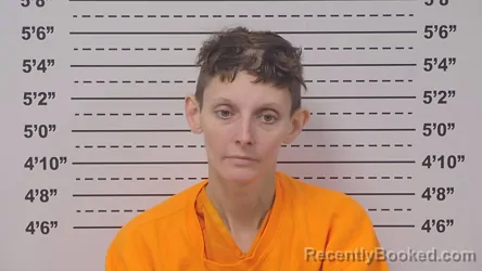 Mugshot of Sarah Livingston booked in Macoupin County, Illinois on October 1, 2026