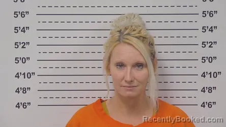 Mugshot of Brittany Stinnett booked in Macoupin County, Illinois on October 8, 2026