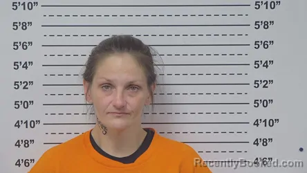 Mugshot of Christina Smith booked in Macoupin County, Illinois on October 21, 2026