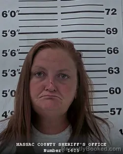 Mugshot of Emily N Holland booked in Massac County, Illinois on August 6, 2026