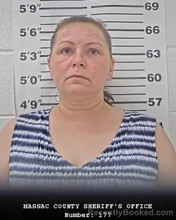Mugshot of Cathryn Louise Craig booked in Massac County, Illinois on August 20, 2026
