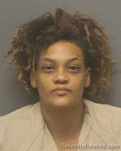 Mugshot of India Christina Evans booked in Guilford County, North Carolina on August 23, 2026