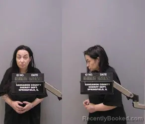 Mugshot of Nicole Renee Linne booked in Sangamon County, Illinois on May 7, 2026