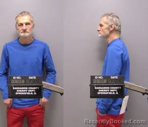 Mugshot of Archur Ruffus Estes booked in Sangamon County, Illinois on March 25, 2026