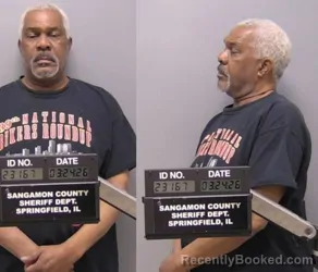 Mugshot of Troy Lynn Hamilton booked in Sangamon County, Illinois on March 24, 2026