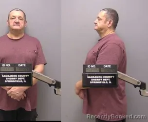 Booking photo from Sangamon County, Illinois