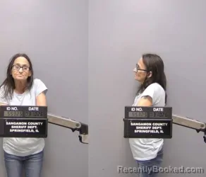 Mugshot of Vickie Lynn Mann booked in Sangamon County, Illinois on March 10, 2026