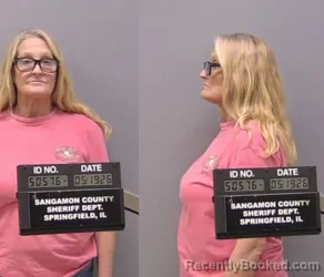 Mugshot of Julie Ann Landers booked in Sangamon County, Illinois on May 19, 2026