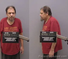 Mugshot of Richard Edward Lee booked in Sangamon County, Illinois on August 31, 2026